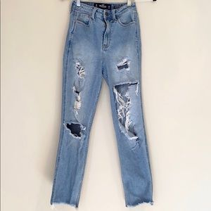 Ripped Knee Hollister Mom Jeans